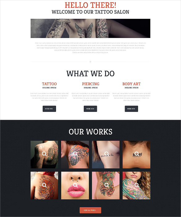 quality tattoo artistry salon wordpress theme