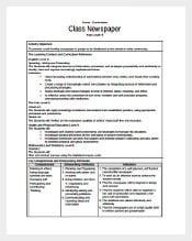 Class Newspaper Example PDF Template Free