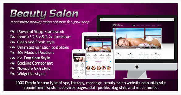 beauty salon responsive joomla template