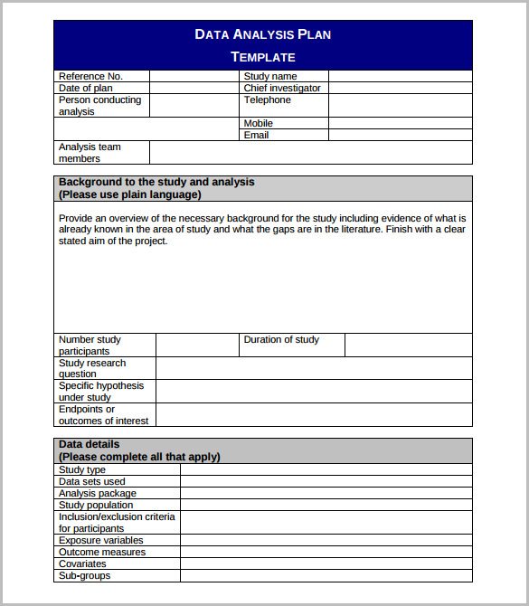 Data Analysis Template -11+ Word, PDF Format Download!