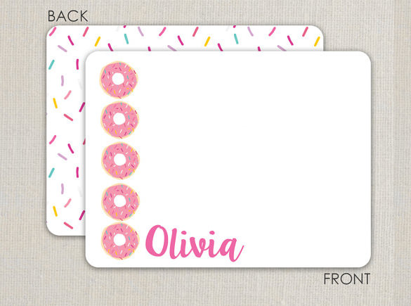 example of donut party thank you note template
