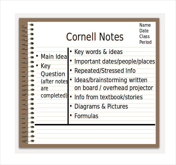 6 Cornell Notes Powerpoints Free Sample Example Format Download Free Premium Templates
