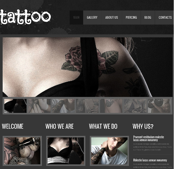 tattoo salon wordpress theme download