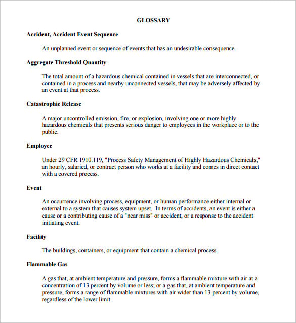 chemical process hazards analysis template pdf