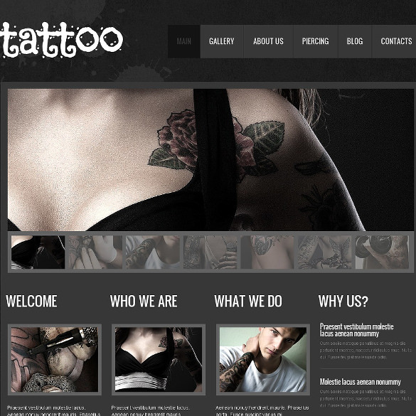 tattoo salon responsive wordpress bootstrap theme