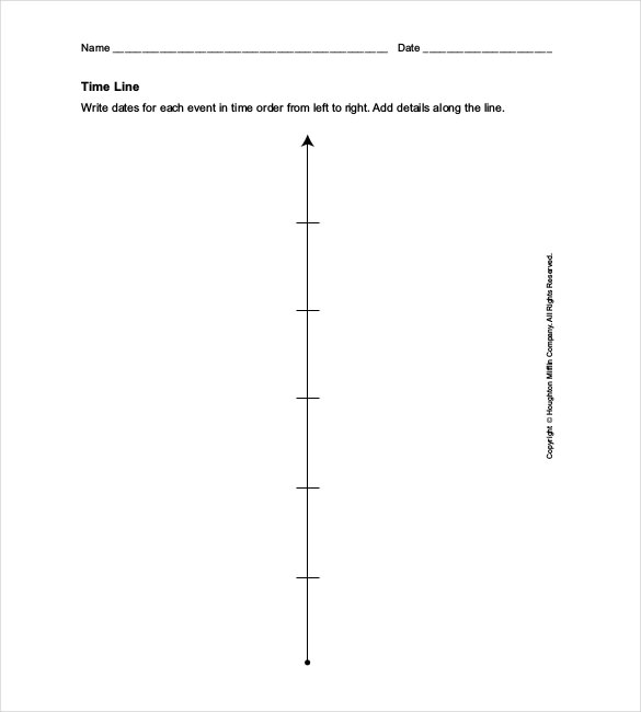 Printable Blank Timeline Template