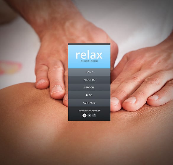 website bootstrap template for massage salon 