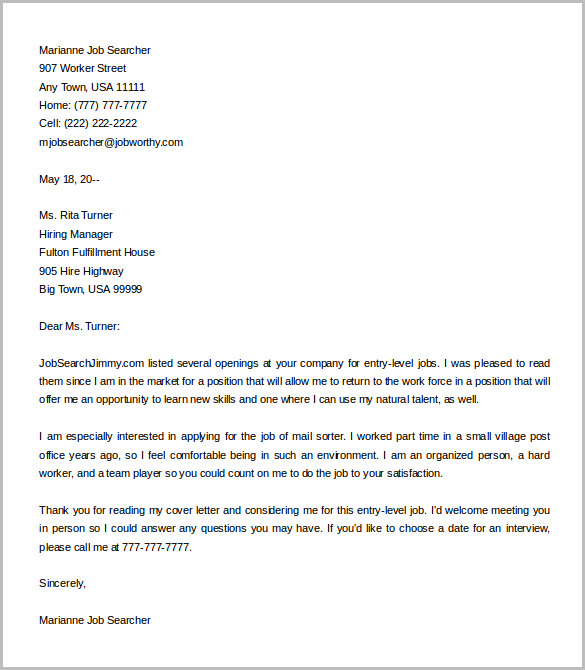 cover letter template 20 free word pdf documents