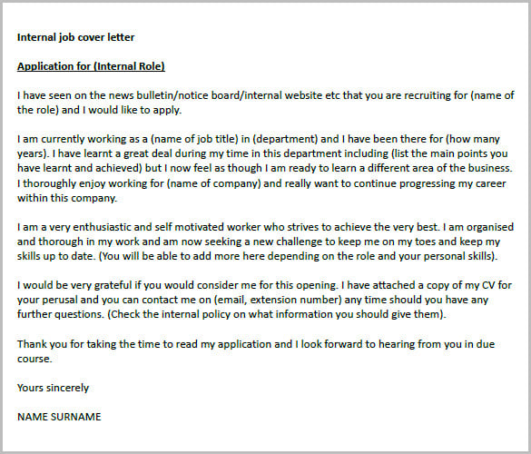internal job cover letter example download