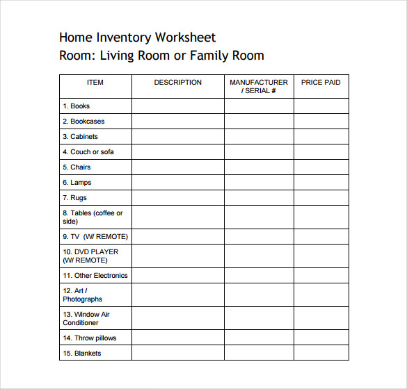 Inventory Template 25 Free Word Excel PDF Documents Download 
