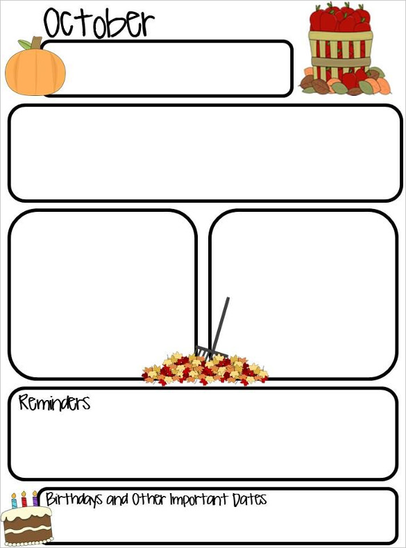 Free Editable October Newsletter Template Printable Templates