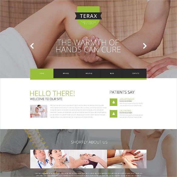 massage salon website template