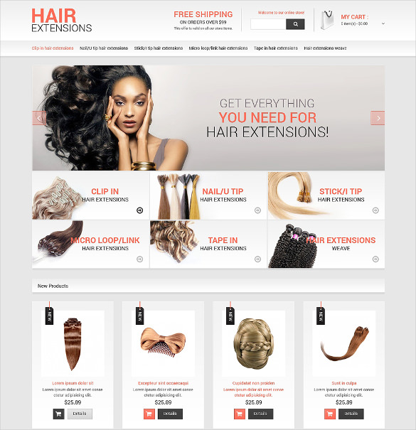 hair salon responsive magento theme