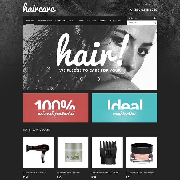 hair care products salon prestashop theme