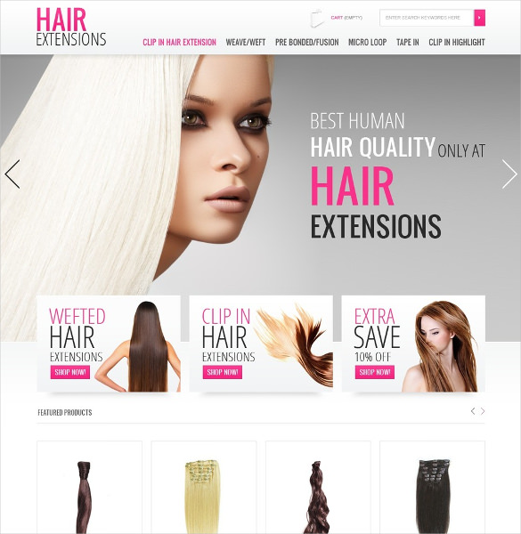 beautiful salon for hair extension prestashop theme