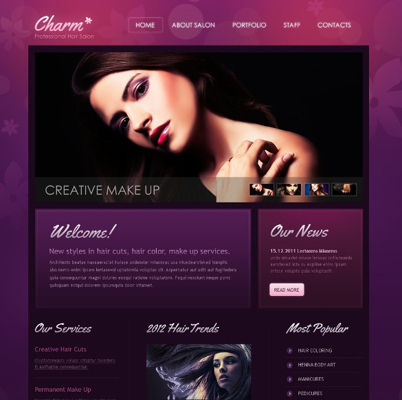 16+Salon PSD Themes & Templates