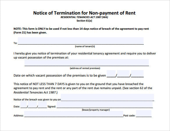 contract termination letter due to nonpayment download