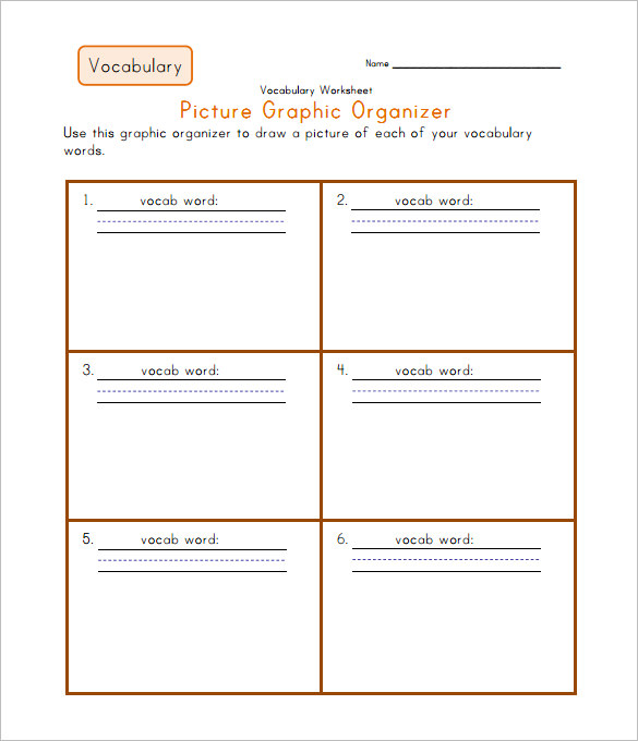 blank graphic organizers for vocabulary worksheet pdf