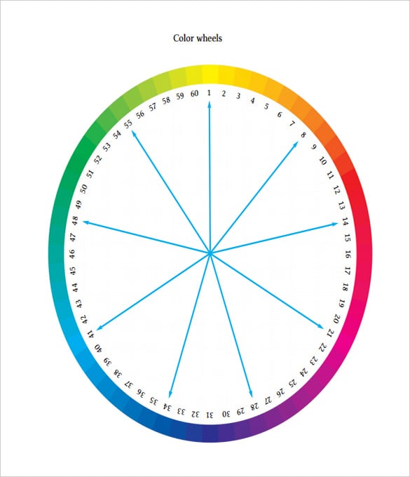 cmyk color wheel chart template free download