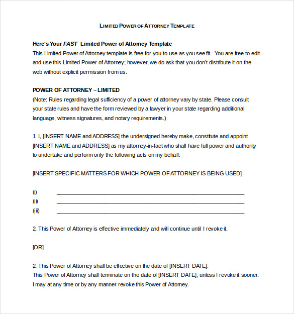 18+ Power of Attorney Templates - PDF, DOC