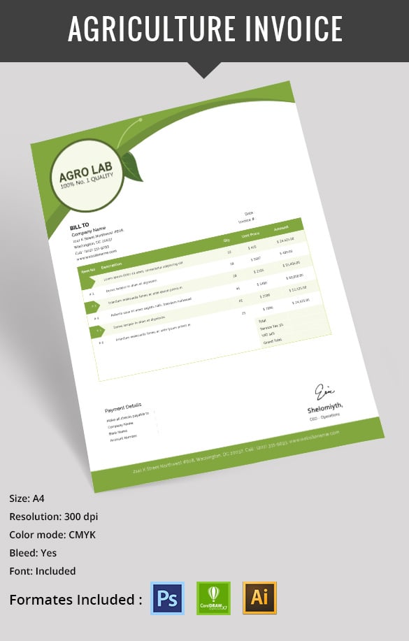 agriculture-invoice-template