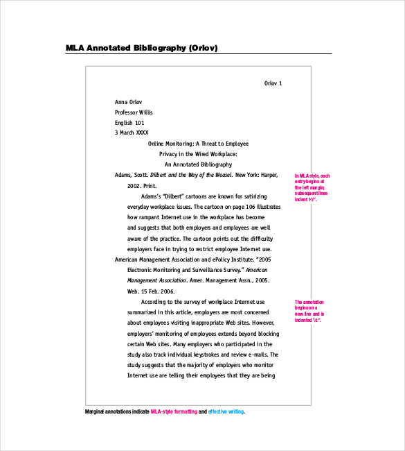 Example of an annotated bibliography mla format - researchon.web.fc2.com