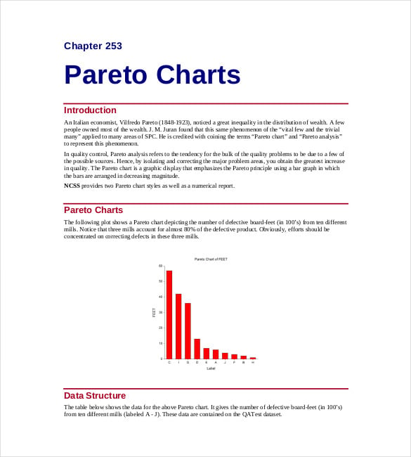 printable paretho chart template pdf format