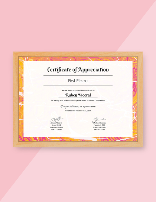 appreciation certificate template1