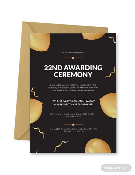 15+ Award Invitation Templates - PSD, Word, AI