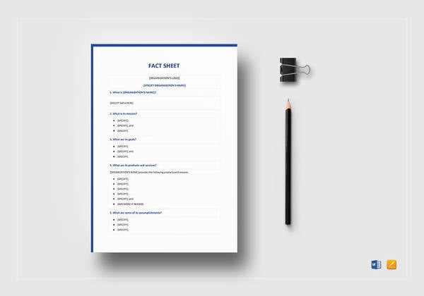 blank fact sheet template in ipages