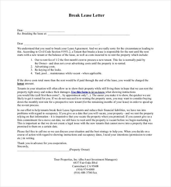 24  Lease Termination Letter Templates PDF DOC