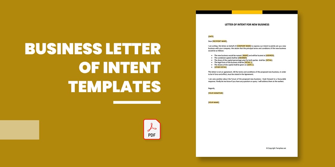 business letter of intent templates – pdf doc