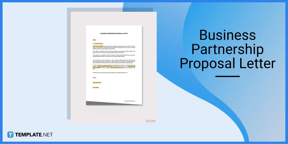 business partnership proposal letter template