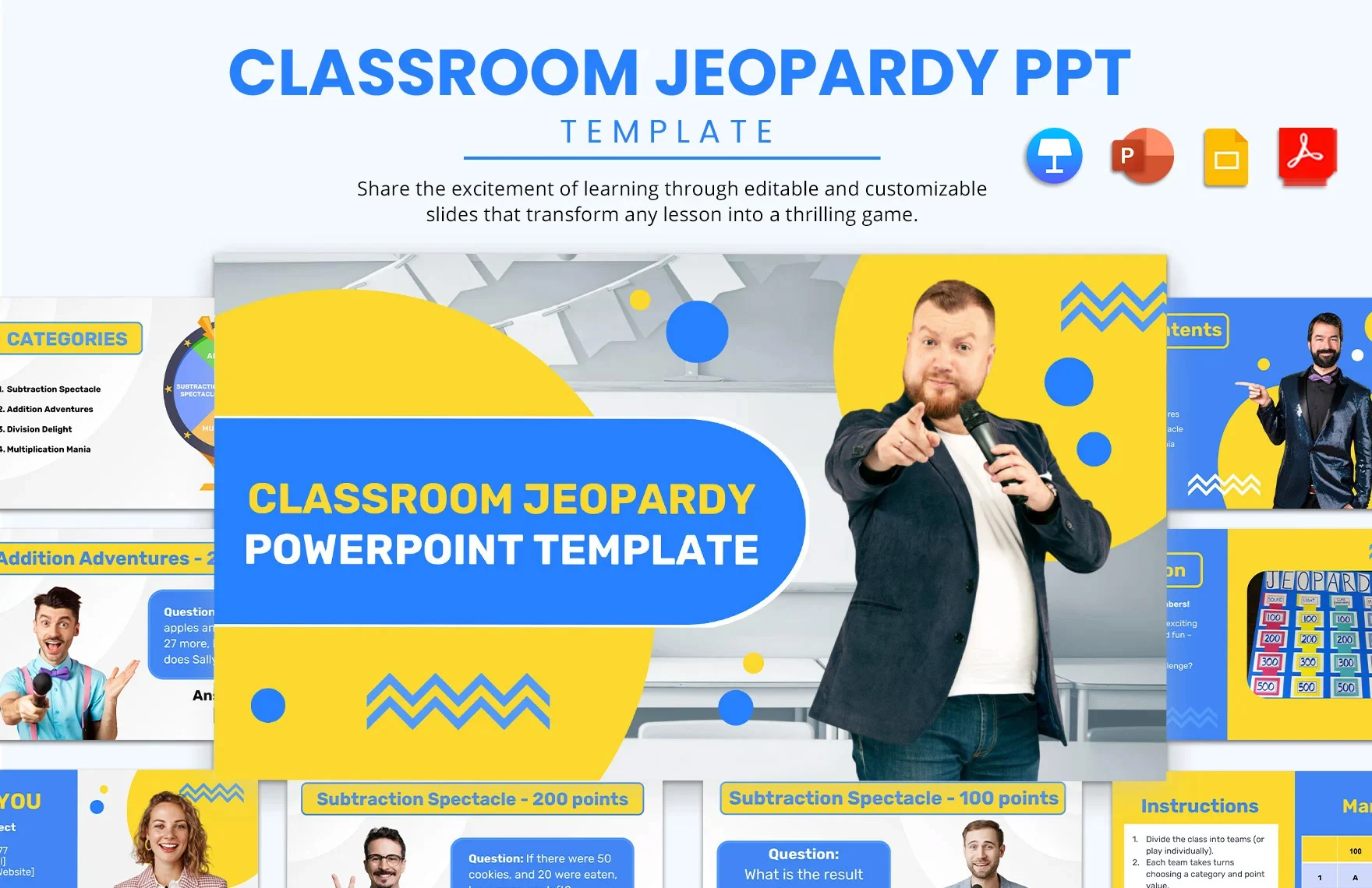 classroom jeopardy powerpoint template