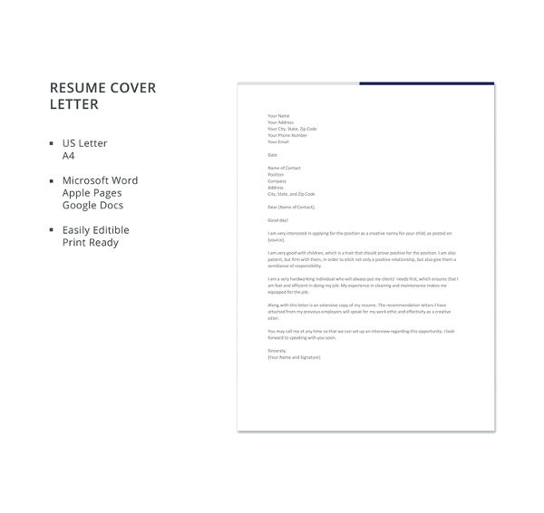 54+ Simple Cover Letter Templates - PDF, DOC