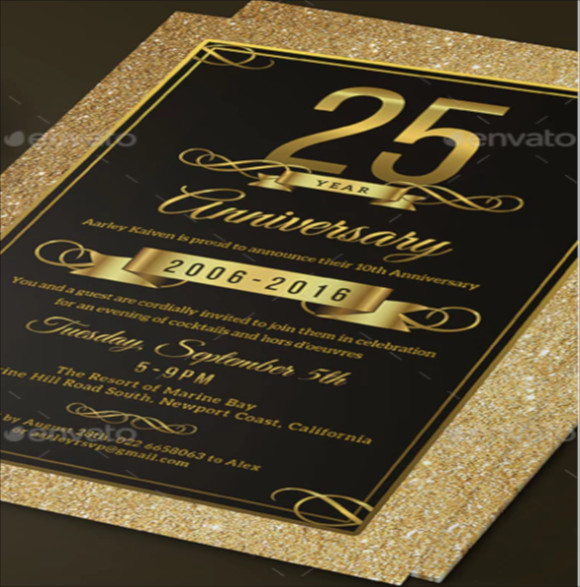 elegant anniversary invitation