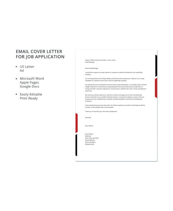 Email Cover Letter Template - 10+ Free Word, PDF Documents ...