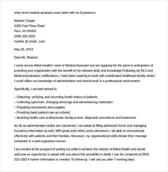 Entry Level Cover Letter Template - 11+ Free Sample ...