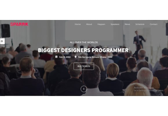 event bootstrap html 5 template