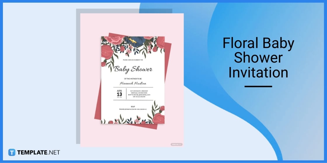 floral baby shower invitation template