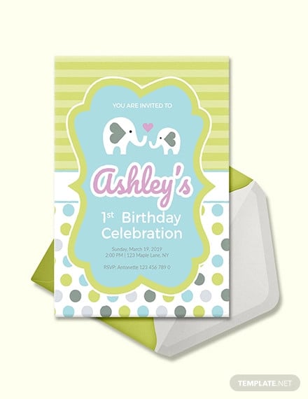 free baby firsts birthday invitation template