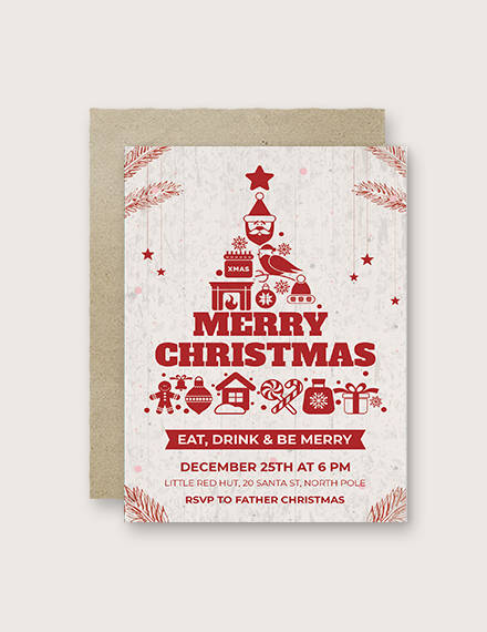 free creative christmas invitation