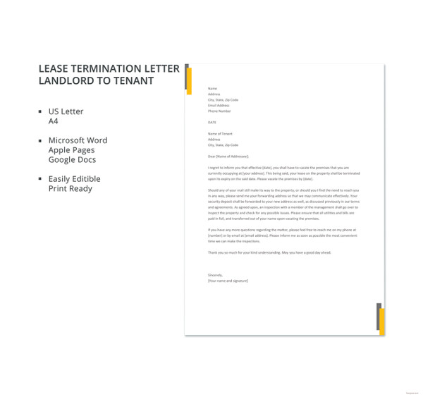 Tenant Early Termination Of Commercial Lease Letter Sample from images.template.net