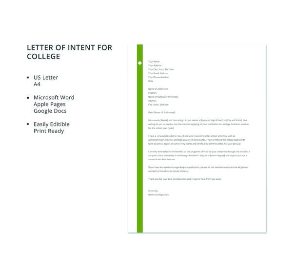 31+ Letter of Intent for a Job Templates - PDF, DOC