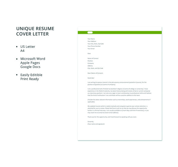 54+ Simple Cover Letter Templates - PDF, DOC