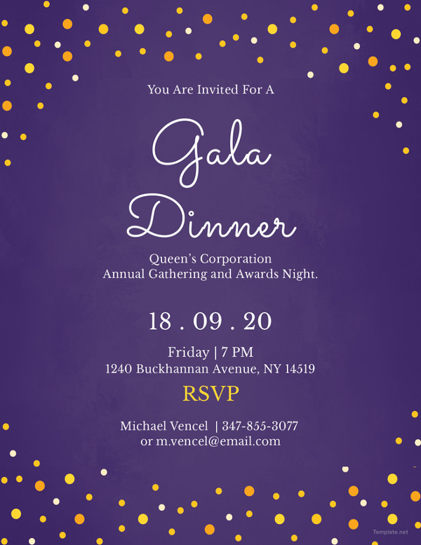 40+ Dinner Invitation Templates - Free Sample, Example, Format Download ...