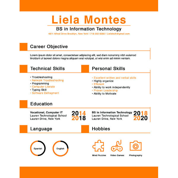 graduate resume template