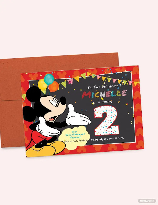 great mickey mouse birthday invitation template