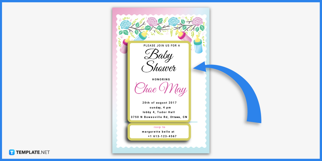 how to make a baby shower invitation step