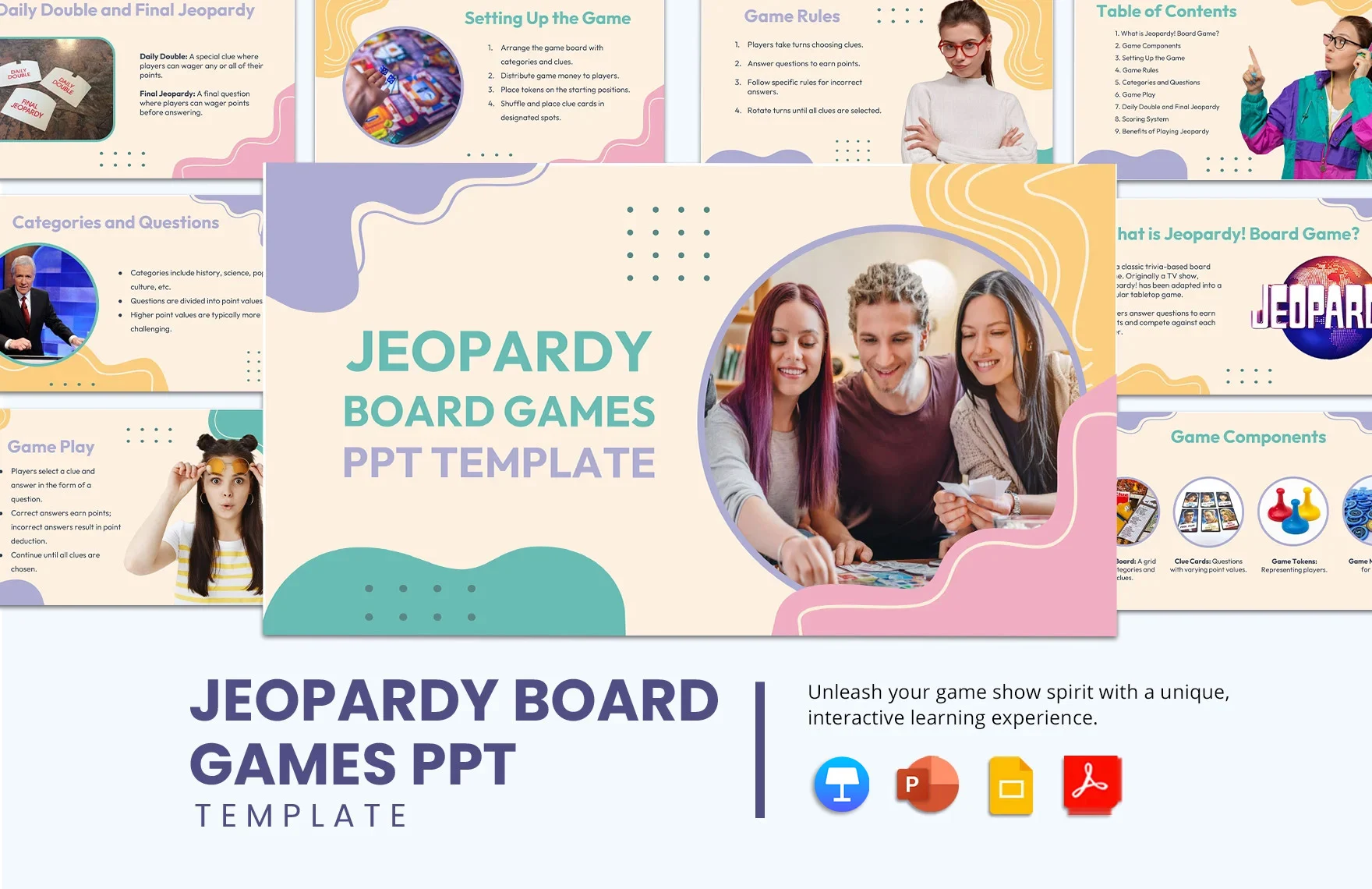 jeopardy board games powerpoint template